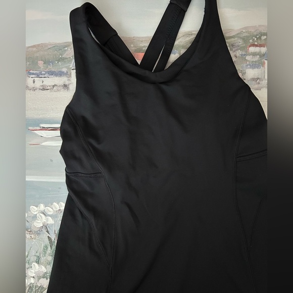 LULULEMON Black Crossover Racerback Tank Top Exercise Gym Workout Yoga - Picture 2 of 10